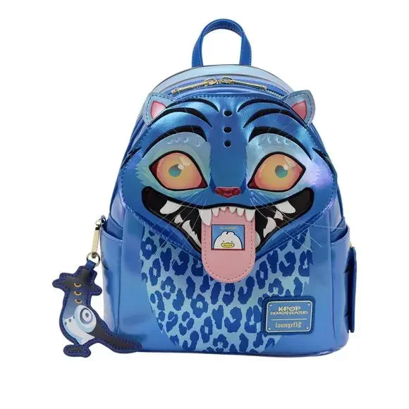 Loungefly K-Pop Demon Slayers Blue Cat Derp Mini Backpack - Picture 4 of 7